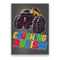 Funny Cool Crushing Autism Puzzle Piece Monster Truck Poster