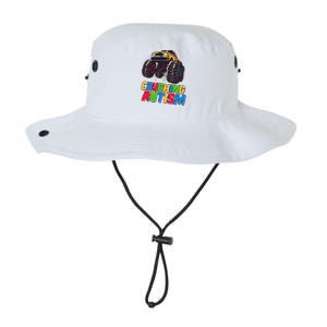 Funny Cool Crushing Autism Puzzle Piece Monster Truck Legacy Cool Fit Booney Bucket Hat