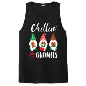 Funny Christmas Chillin With My Gnomies Cute Gnomes Friends Gift PosiCharge Competitor Tank