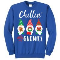 Funny Christmas Chillin With My Gnomies Cute Gnomes Friends Gift Sweatshirt