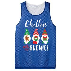 Funny Christmas Chillin With My Gnomies Cute Gnomes Friends Gift Mesh Reversible Basketball Jersey Tank