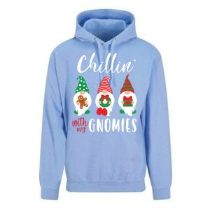 Funny Christmas Chillin With My Gnomies Cute Gnomes Friends Gift Unisex Surf Hoodie