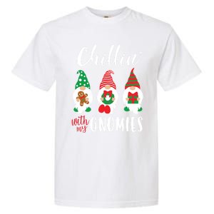 Funny Christmas Chillin With My Gnomies Cute Gnomes Friends Gift Garment-Dyed Heavyweight T-Shirt