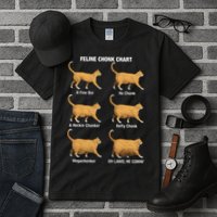 Feline Chonk Cat Chart Funny Dank Meme Oh Lawd He Comin Tall T-Shirt