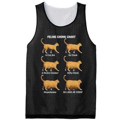 Feline Chonk Cat Chart Funny Dank Meme Oh Lawd He Comin Mesh Reversible Basketball Jersey Tank