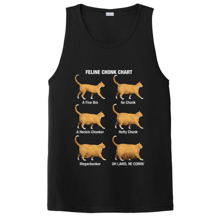 Feline Chonk Cat Chart Funny Dank Meme Oh Lawd He Comin PosiCharge Competitor Tank