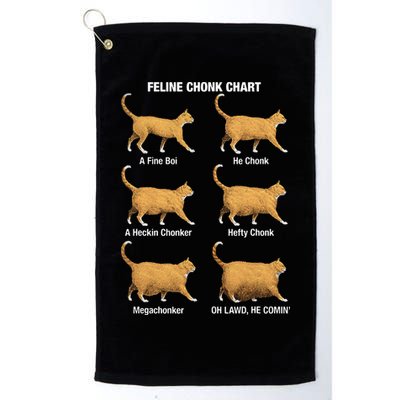 Feline Chonk Cat Chart Funny Dank Meme Oh Lawd He Comin Golf Towel