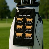 Feline Chonk Cat Chart Funny Dank Meme Oh Lawd He Comin Golf Towel