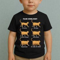 Feline Chonk Cat Chart Funny Dank Meme Oh Lawd He Comin Toddler T-Shirt