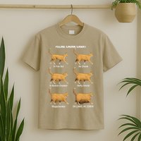 Feline Chonk Cat Chart Funny Dank Meme Oh Lawd He Comin T-Shirt
