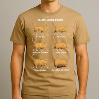 Feline Chonk Cat Chart Funny Dank Meme Oh Lawd He Comin T-Shirt