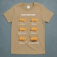 Feline Chonk Cat Chart Funny Dank Meme Oh Lawd He Comin T-Shirt