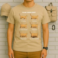 Feline Chonk Cat Chart Funny Dank Meme Oh Lawd He Comin T-Shirt
