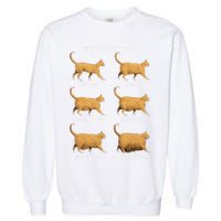 Feline Chonk Cat Chart Funny Dank Meme Oh Lawd He Comin Garment-Dyed Sweatshirt