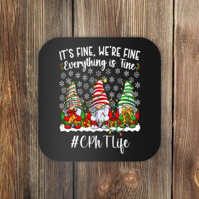 Funny CPhT Christmas Certified Pharmacy Technician Xmas Coaster