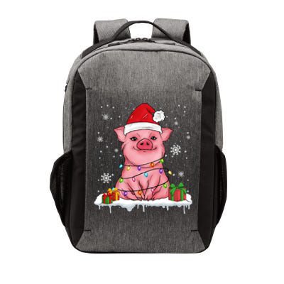 Funny Christmas Cute Santa Pig Light In Snow Lovers Pajamas Great Gift Vector Backpack