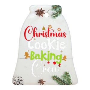 funny Christmas Cookie Baking Crew  Ceramic Bell Ornament