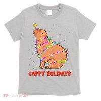 Funny Cute Christmas Cappy Holidays Capybara T-Shirt