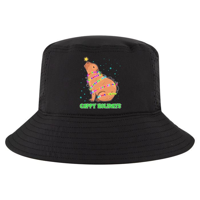 Funny Cute Christmas Cappy Holidays Capybara Cool Comfort Performance Bucket Hat