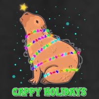 Funny Cute Christmas Cappy Holidays Capybara Cool Comfort Performance Bucket Hat