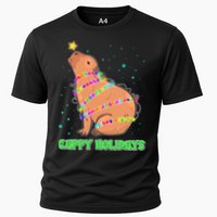 Funny Cute Christmas Cappy Holidays Capybara Performance Shirt