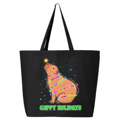 Funny Cute Christmas Cappy Holidays Capybara 25L Jumbo Tote