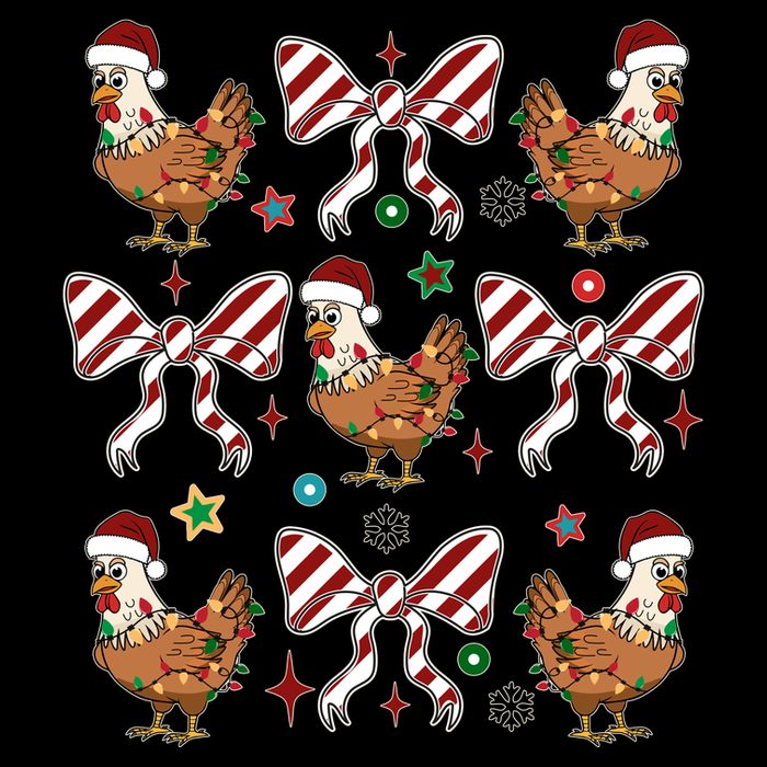 Funny Cute Christmas Holiday Chickens Mug