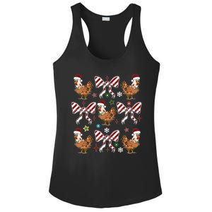 Funny Cute Christmas Holiday Chickens Ladies PosiCharge Competitor Racerback Tank