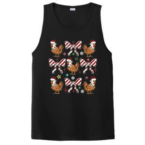 Funny Cute Christmas Holiday Chickens PosiCharge Competitor Tank