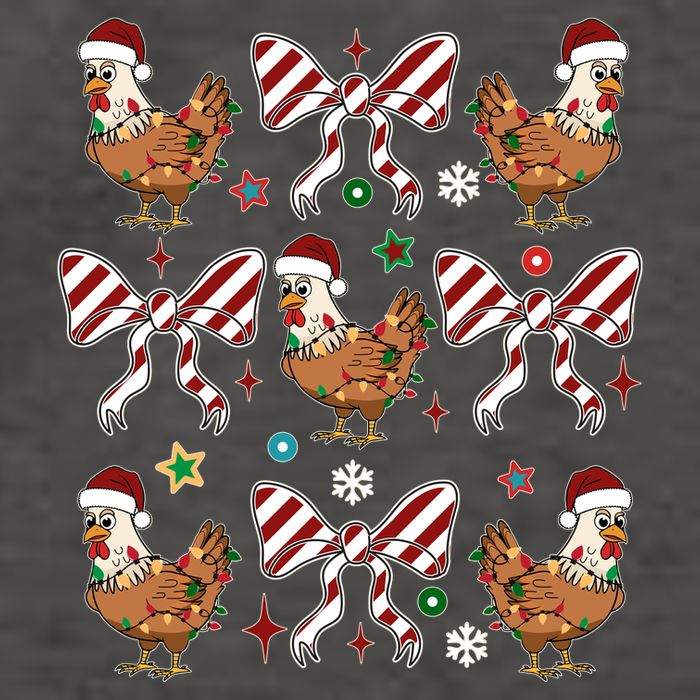 Funny Cute Christmas Holiday Chickens Vector Backpack