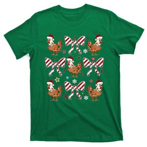 Funny Cute Christmas Holiday Chickens T-Shirt