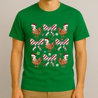 Funny Cute Christmas Holiday Chickens T-Shirt