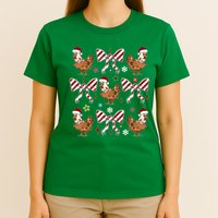 Funny Cute Christmas Holiday Chickens T-Shirt