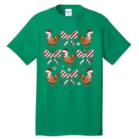 Funny Cute Christmas Holiday Chickens Tall T-Shirt