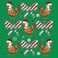 Funny Cute Christmas Holiday Chickens Tall T-Shirt