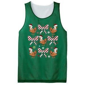 Funny Cute Christmas Holiday Chickens Mesh Reversible Basketball Jersey Tank