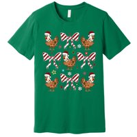 Funny Cute Christmas Holiday Chickens Premium T-Shirt