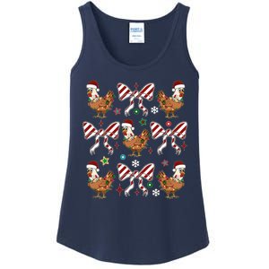 Funny Cute Christmas Holiday Chickens Ladies Essential Tank