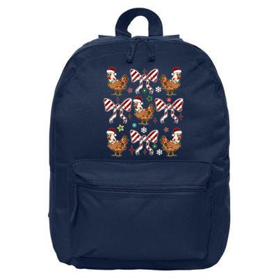 Funny Cute Christmas Holiday Chickens 16 in Basic Backpack