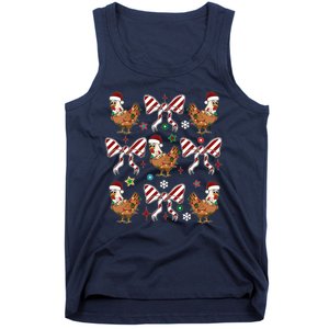 Funny Cute Christmas Holiday Chickens Tank Top