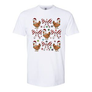 Funny Cute Christmas Holiday Chickens Softstyle CVC T-Shirt