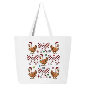 Funny Cute Christmas Holiday Chickens 25L Jumbo Tote