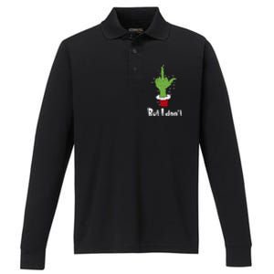 Funny Couple Christmas But I Don't Matching Couples Xmas  Performance Long Sleeve Polo