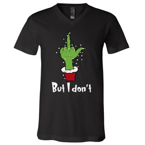 Funny Couple Christmas But I Don't Matching Couples Xmas  V-Neck T-Shirt