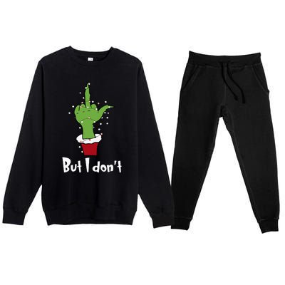 Funny Couple Christmas But I Don't Matching Couples Xmas  Premium Crewneck Sweatsuit Set