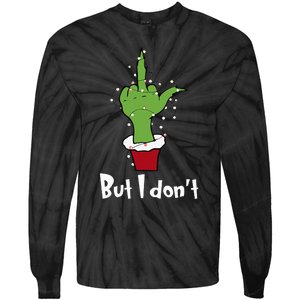 Funny Couple Christmas But I Don't Matching Couples Xmas  Tie-Dye Long Sleeve Shirt