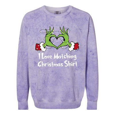 Funny Couple Christmas I Love Matching Christmas Colorblast Crewneck Sweatshirt