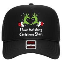 Funny Couple Christmas I Love Matching Christmas High Crown Mesh Back Trucker Hat