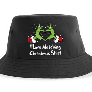 Funny Couple Christmas I Love Matching Christmas Sustainable Bucket Hat