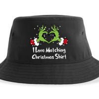 Funny Couple Christmas I Love Matching Christmas Sustainable Bucket Hat